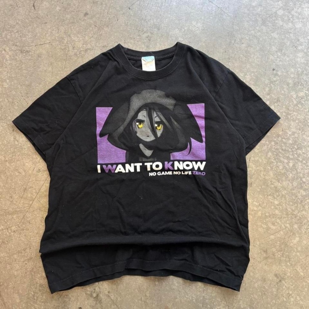 Vintage COSPA Anime Shirt I Want to Know No Game No Life Zero Shirt Size Large